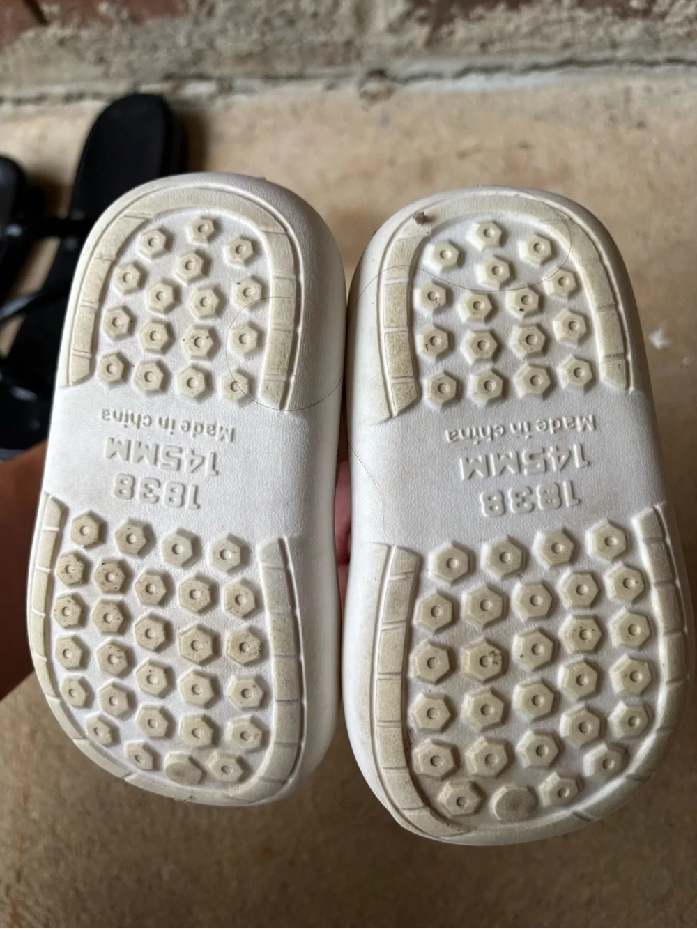 CROCS Kids White Clogs with Pink Heel Strap